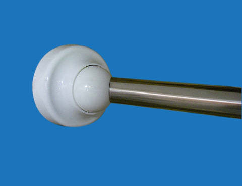 Ceramic White Rotator Rod with White Accent Ball