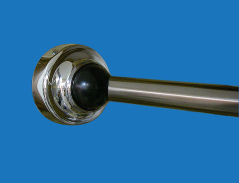 Bright Chrome Rotator Rod with Black Accent Ball