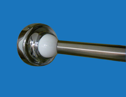 Bright Chrome Rotator Rod with White Accent Ball