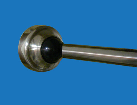 Brushed Nickel Rotator Rod with Black Accent Ball